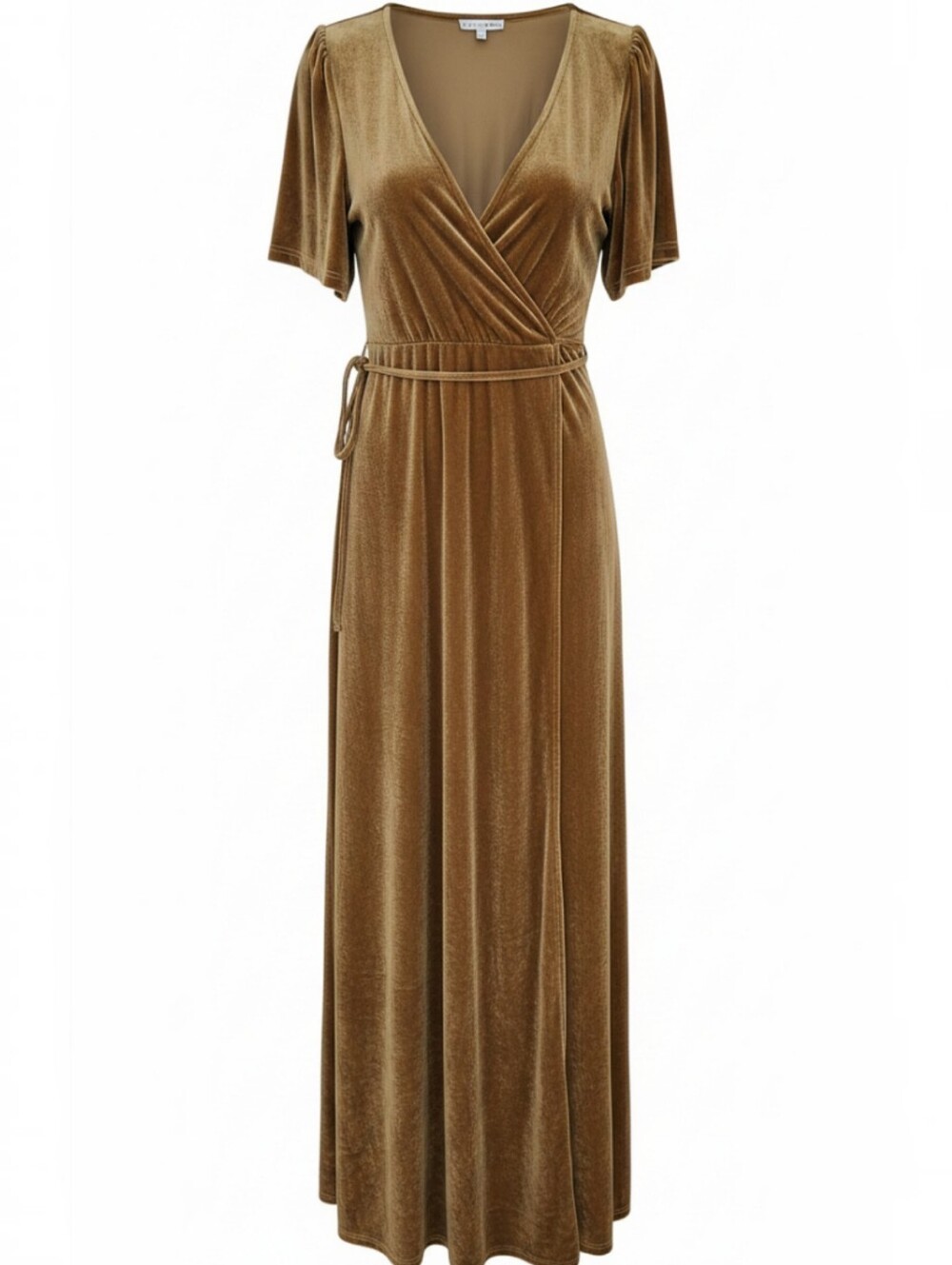 Baltic Born Meghan Velvet Wrap Maxi Dress Gold Size M Renaissance Romantic Boho